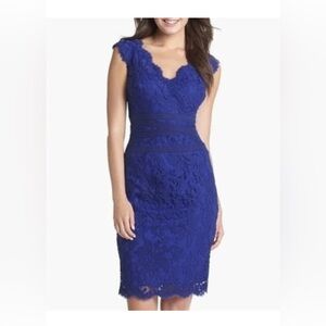 Elegant Blue Lace Dress